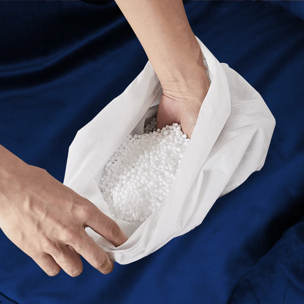 Bean Bag Chair Cover Soft Velevt Home Game Seat Lazy Sofa Cover Large - Blue - Nurns