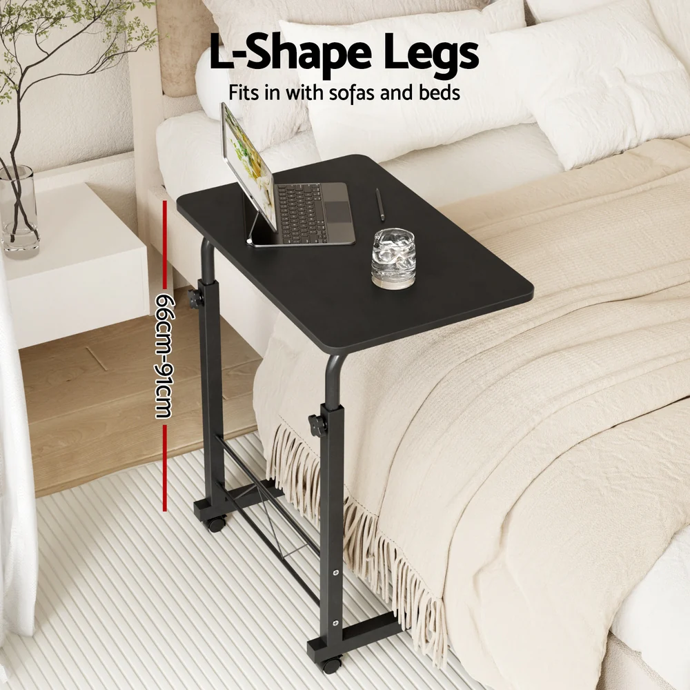 Artiss Laptop Desk Table Adjustable 60cm Black - Nurns