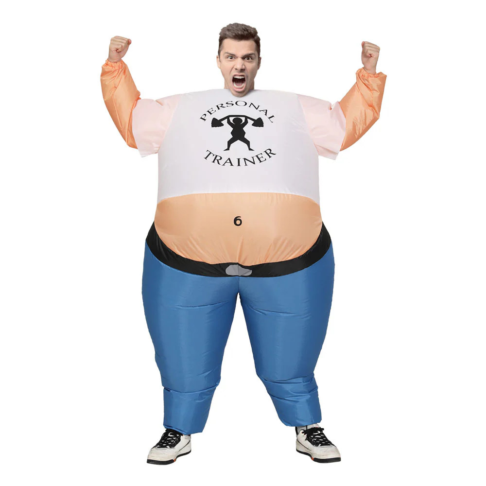 Inflatable Samson Costume Adult Suit Blow Up Party Fancy Dress Halloween Cosplay - Nurns