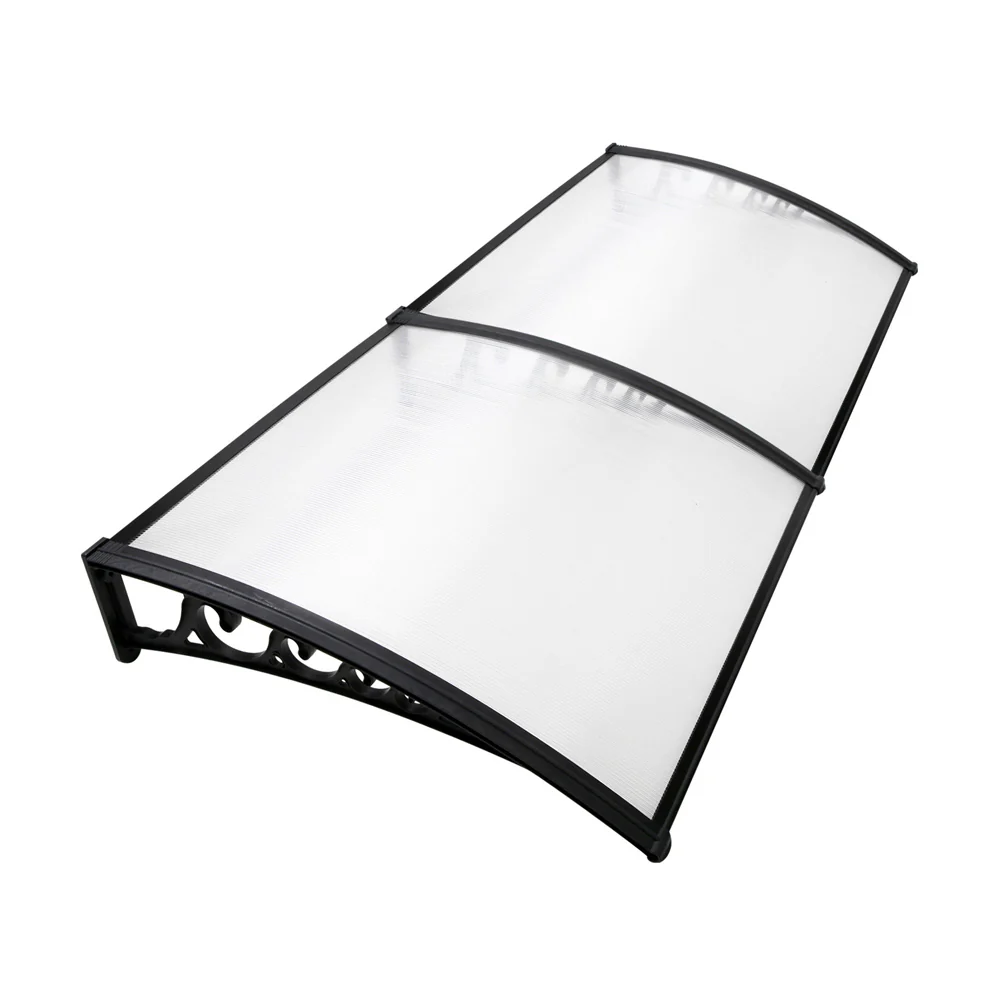 Instahut Window Awning Door Canopy 1mx2m Transparent - Nurns