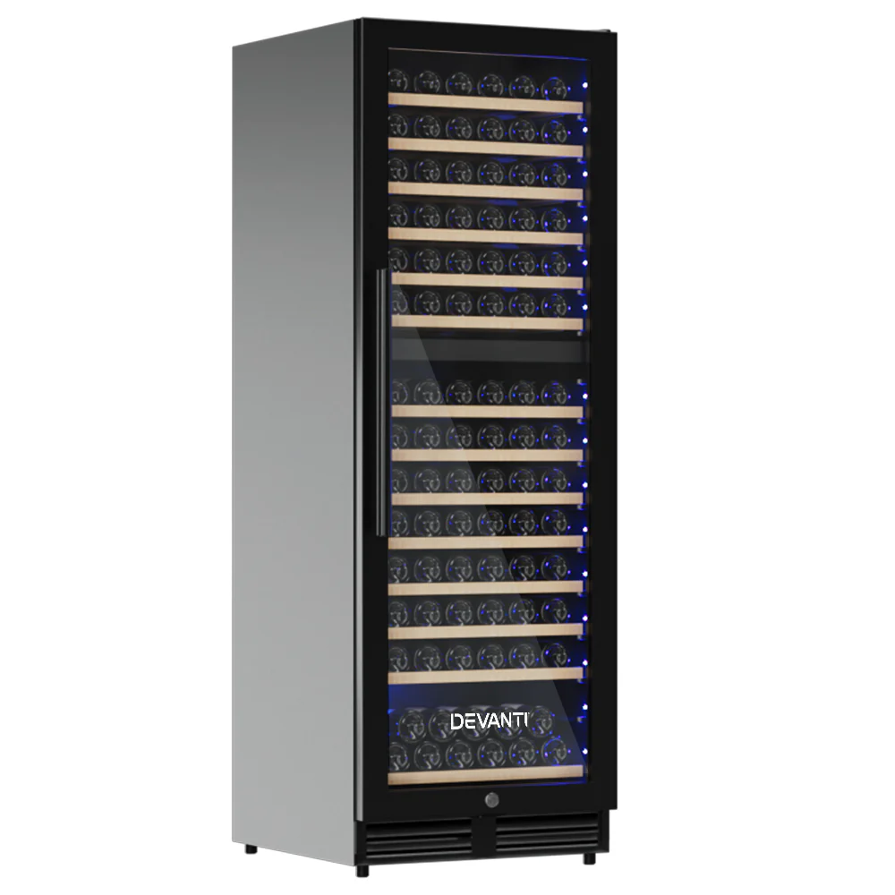 Devanti Wine Fridge Cooler Dual Zone 154 Bottles - Nurns