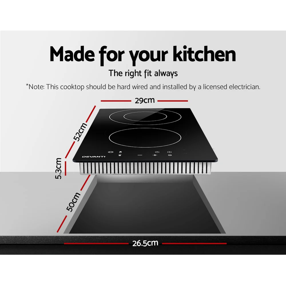 Devanti Electric Ceramic Cooktop 30cm - Nurns