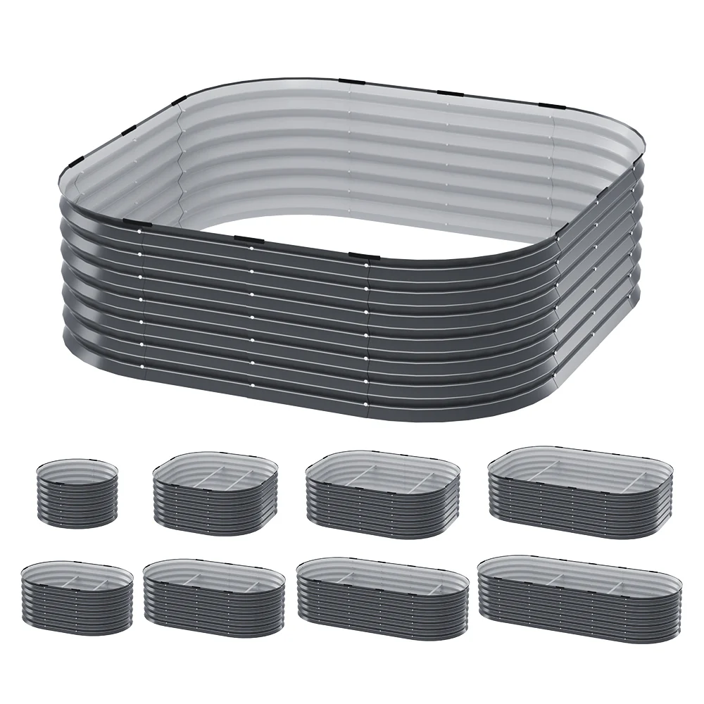 Garden Bed 9 In 1 Modular Planter Box Raised Container Galvanised - Nurns