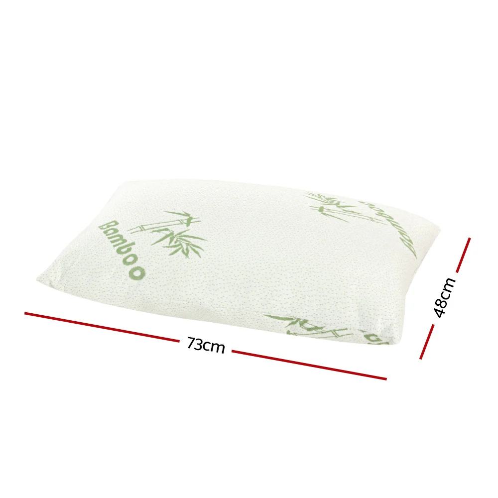 Set of 4 Bamboo Pillow Family Hotel - Nurns