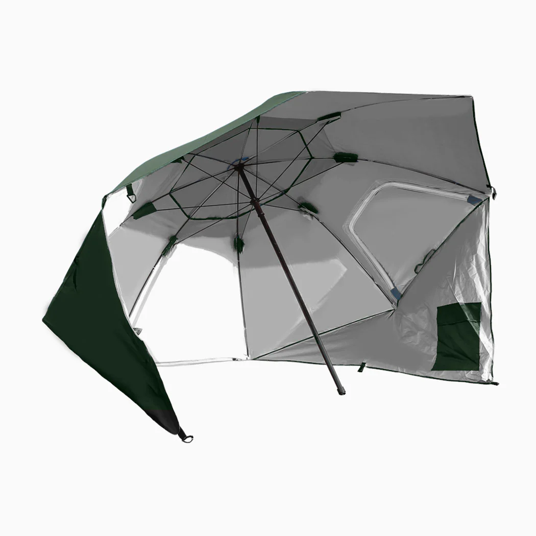 Mountview Beach Umbrella Outdoor Umbrellas Green 2.33M - Nurns