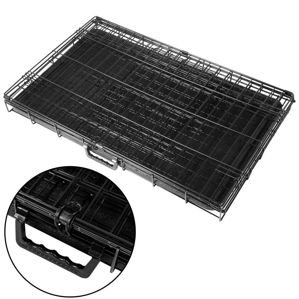 Dog Cage 36inch Pet Cage - Black - Nurns