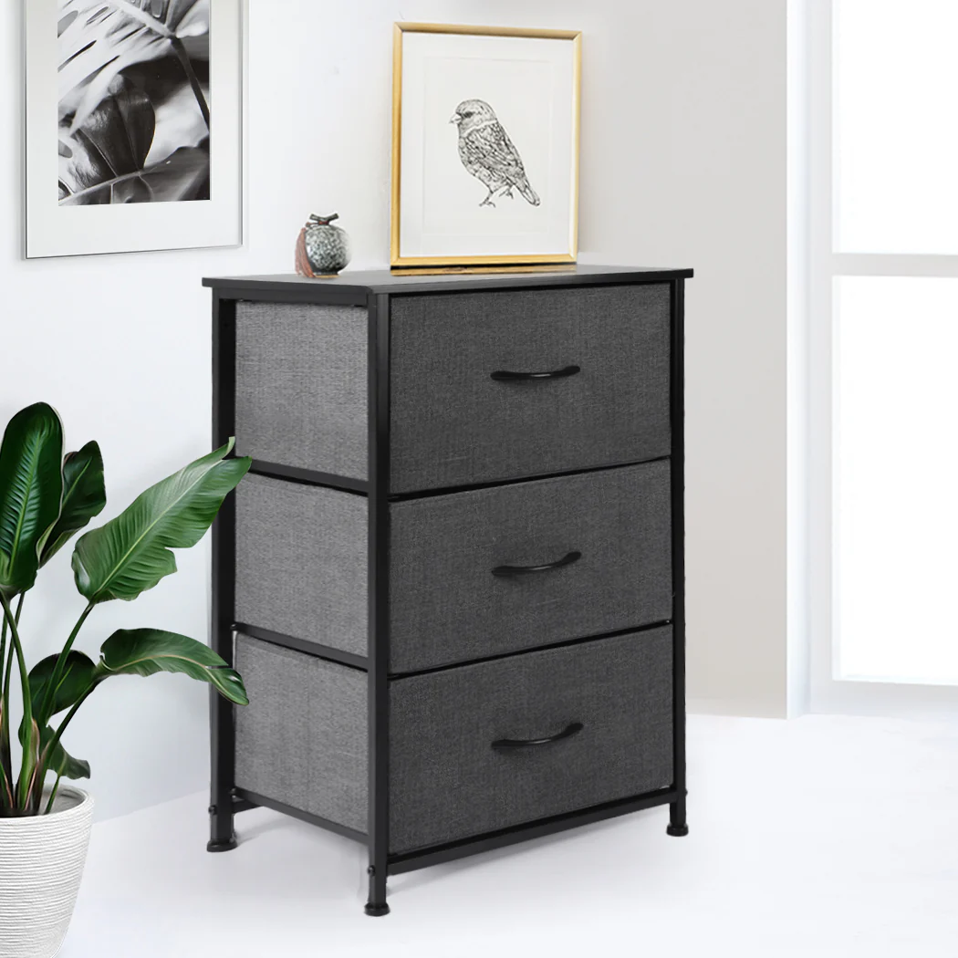 Levede Storage Cabinet Tower Chest Dark Grey - Nurns