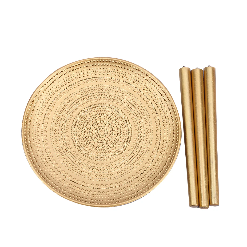 Icarus Side End Table Antique Storage Modern Furniture - Gold - Nurns