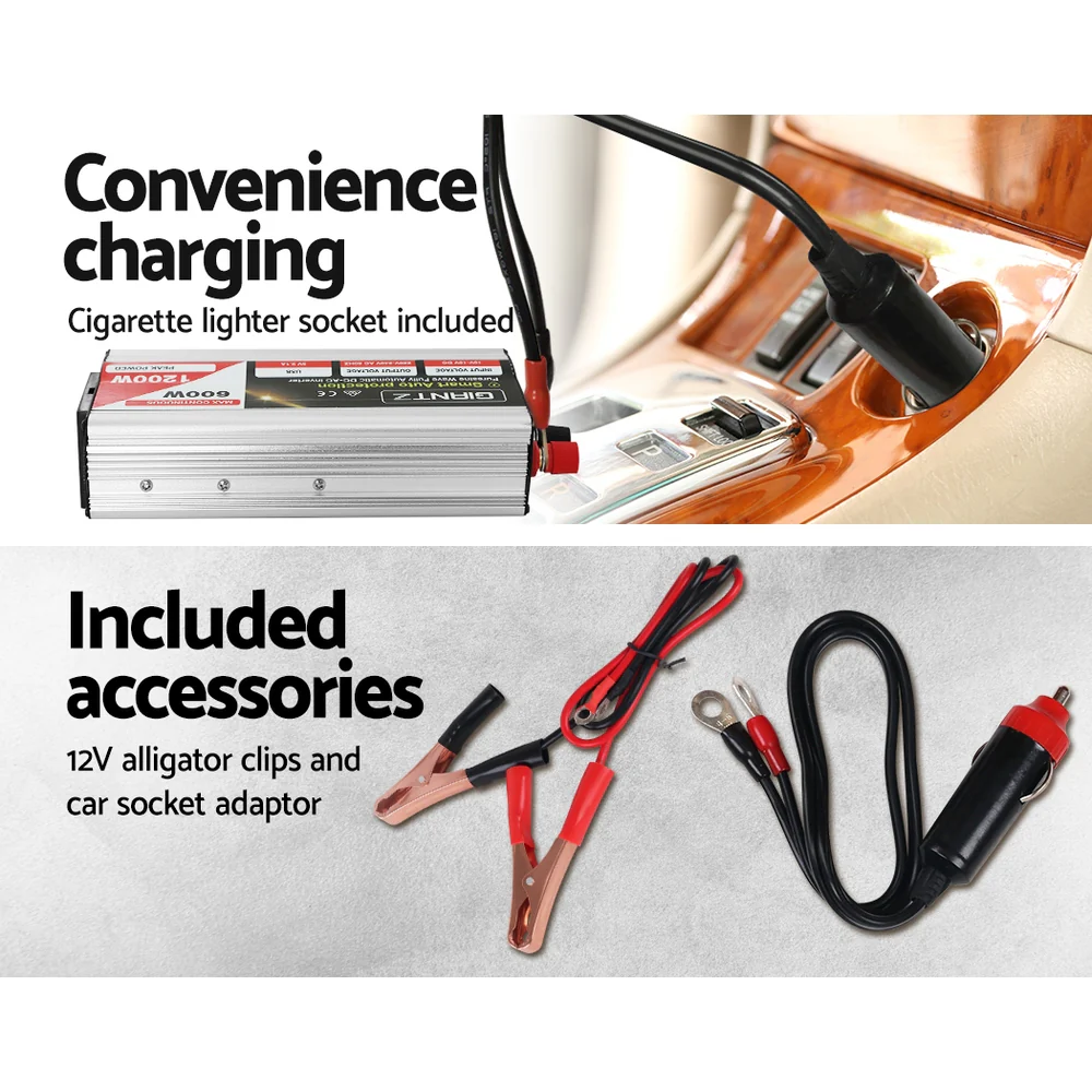 600W Wave DC-AC Power Inverter - Nurns