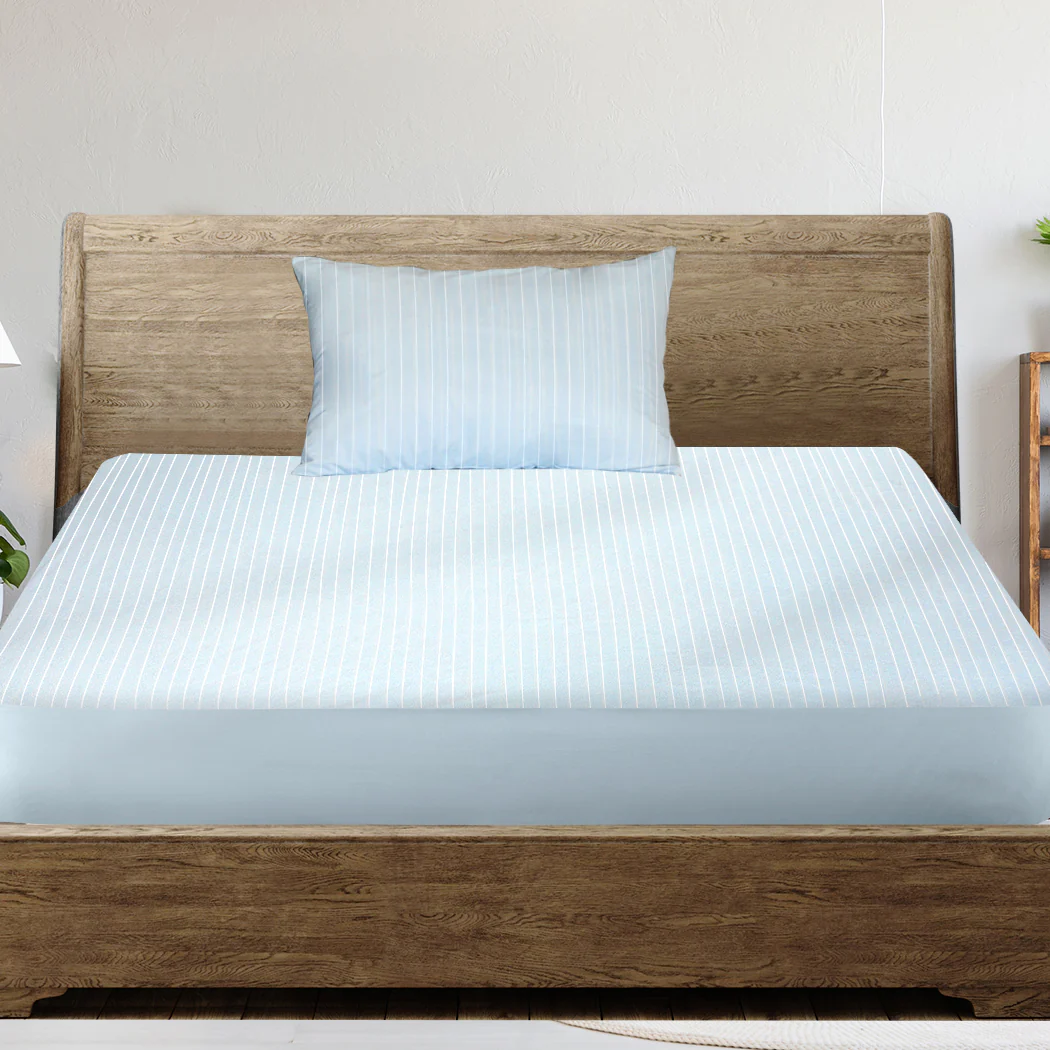 Single DreamZ Mattress Protector Pillowcases Blue - Nurns