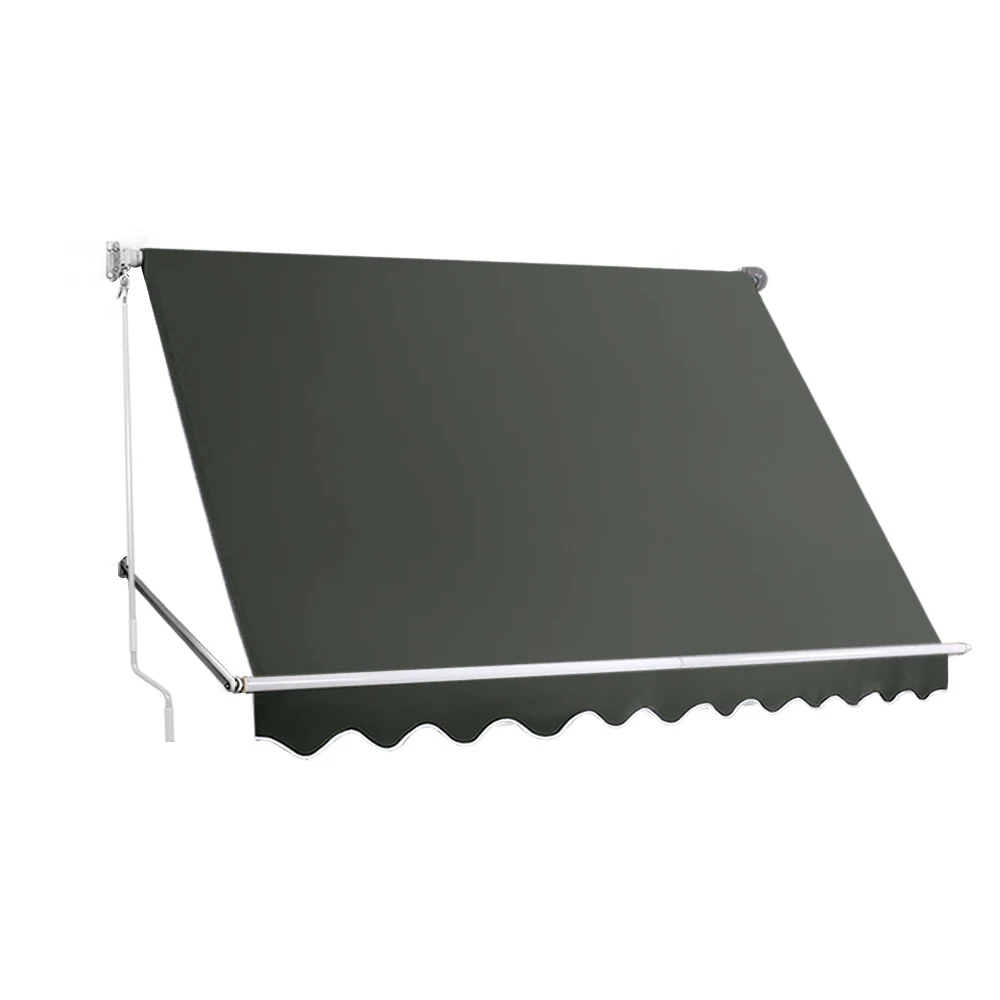 Instahut Window Fixed Pivot Arm Awning Patio Outdoor Blinds Retractable 2.8x2.1M - Nurns