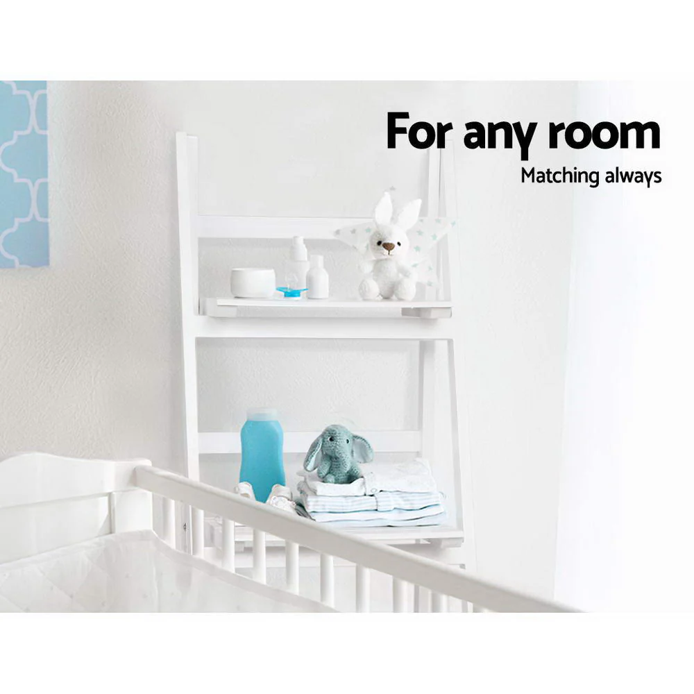 Artiss Bookshelf Corner Shelf 3 Tiers - Zane White - Nurns