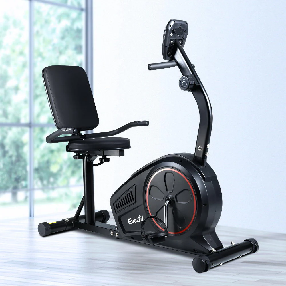 Everfit Exercise Bike Magnetic Recumbent Indoor Cycling Home Gym Cardio 8 Level - Nurns
