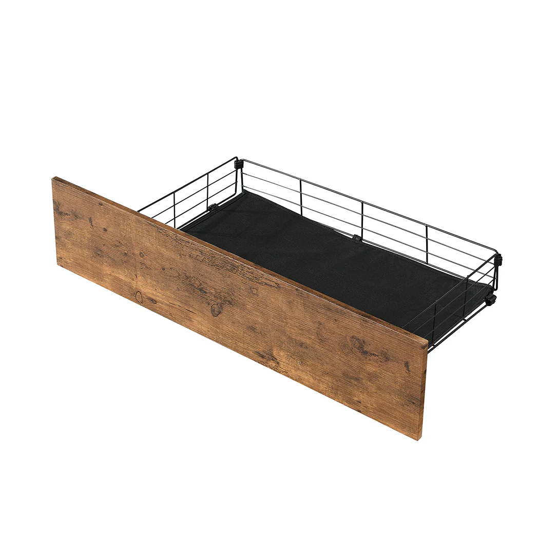 Eras Bed Frame Tufted Headboard USB Charge - Wood & Black Queen - Nurns