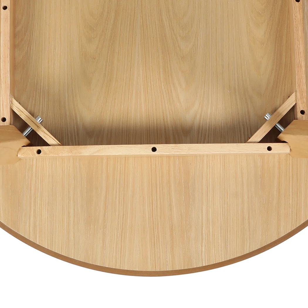 Dining Table Round Rubberwood Base 100cm - Natural - Nurns