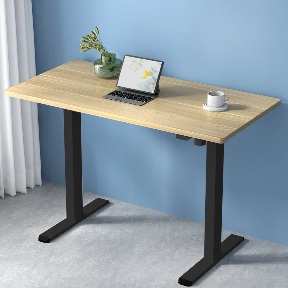 Artiss Standing Desk Motorised White Oak 120cm - Nurns