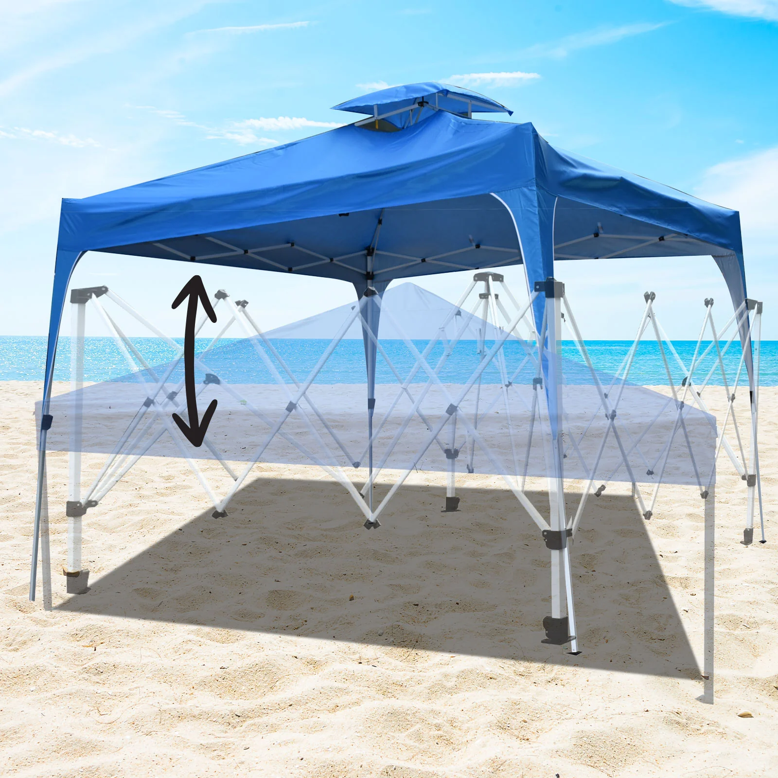 Arcadia Furniture 3M x 3M Outdoor Folding Tent - Navy - Nurns