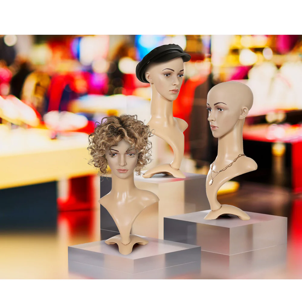 Female Mannequin Head Dummy Model Display Stand - Nurns