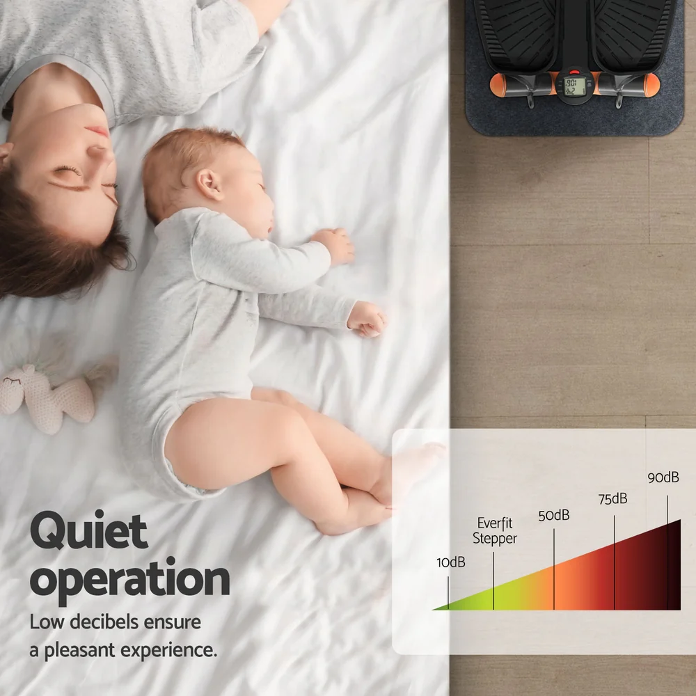 Everfit Mini Stepper with Resistance Rope Aerobic Step Trainer Home Gym 150KG - Nurns