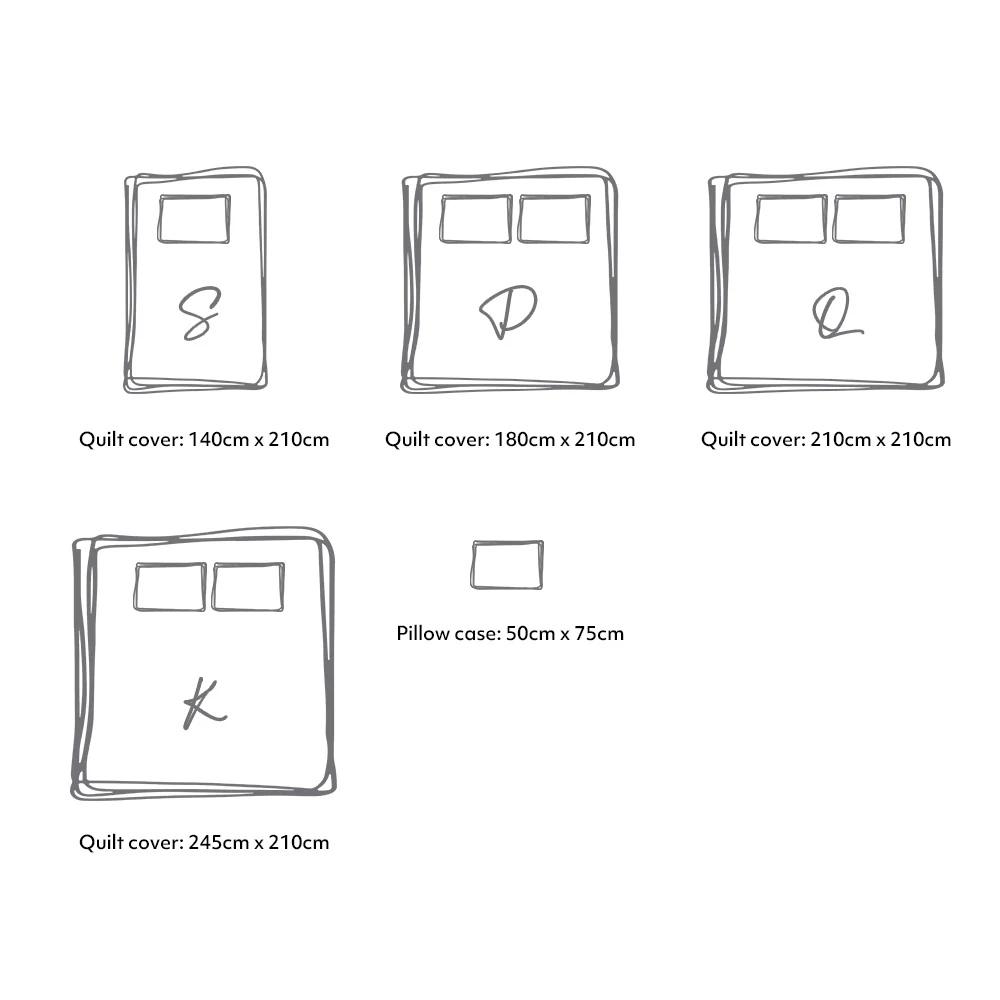 DOUBLE Quilt Cover Set Cotton Duvet - Light Pink - Nurns