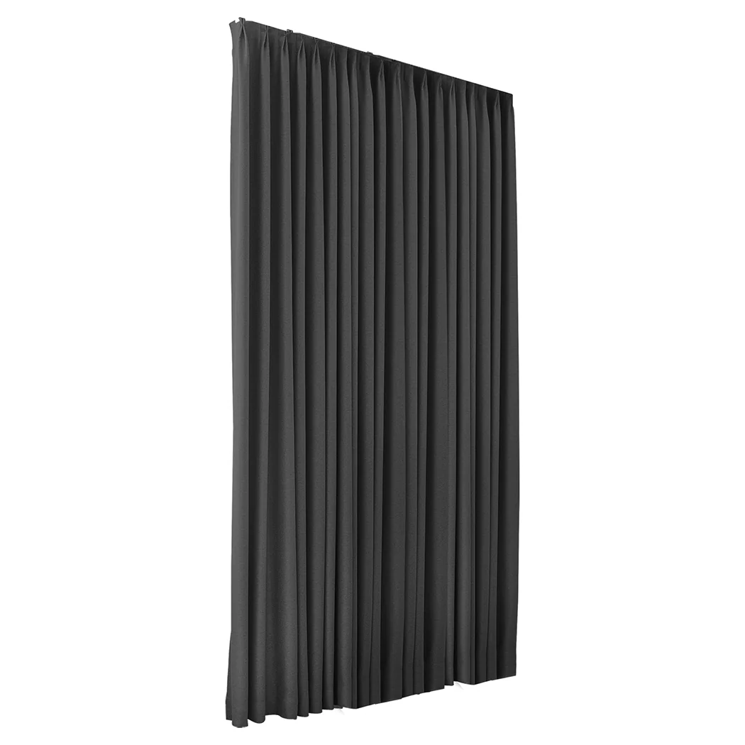 Set of 2 240x250 Blockout Curtains Chenille - Grey - Nurns