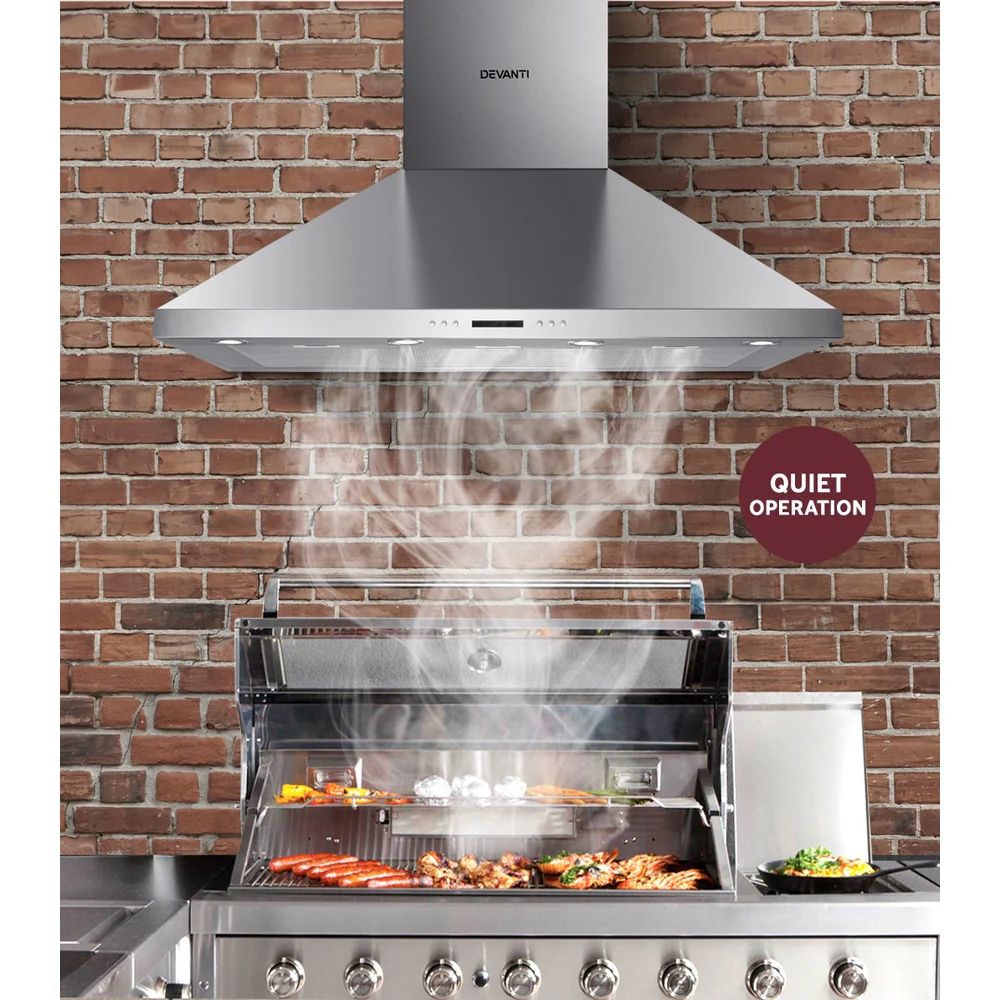 Devanti 1200mm Range Hood 120cm BBQ Commercial Rangehood - Nurns