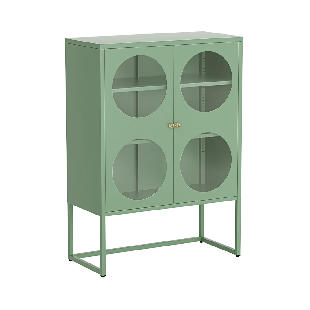 Kael Metal Buffet Sideboard Cabinet - Green - Nurns