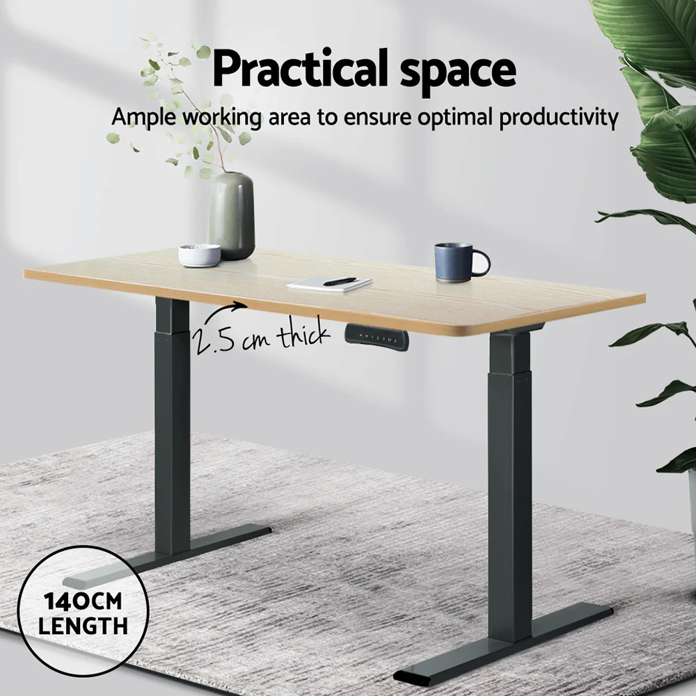 Artiss Standing Desk Top White Oak 140cm - Nurns