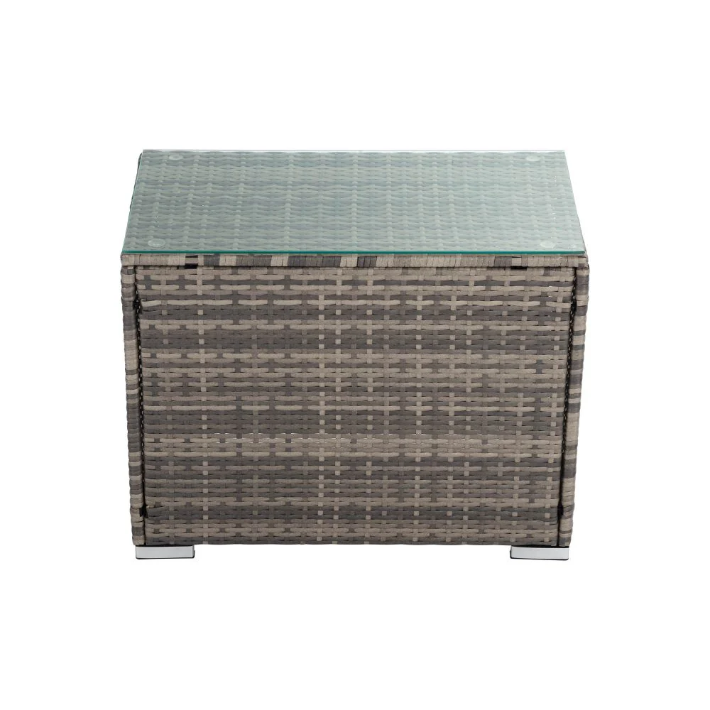 Rayleigh Grey Wicker End Table - Nurns