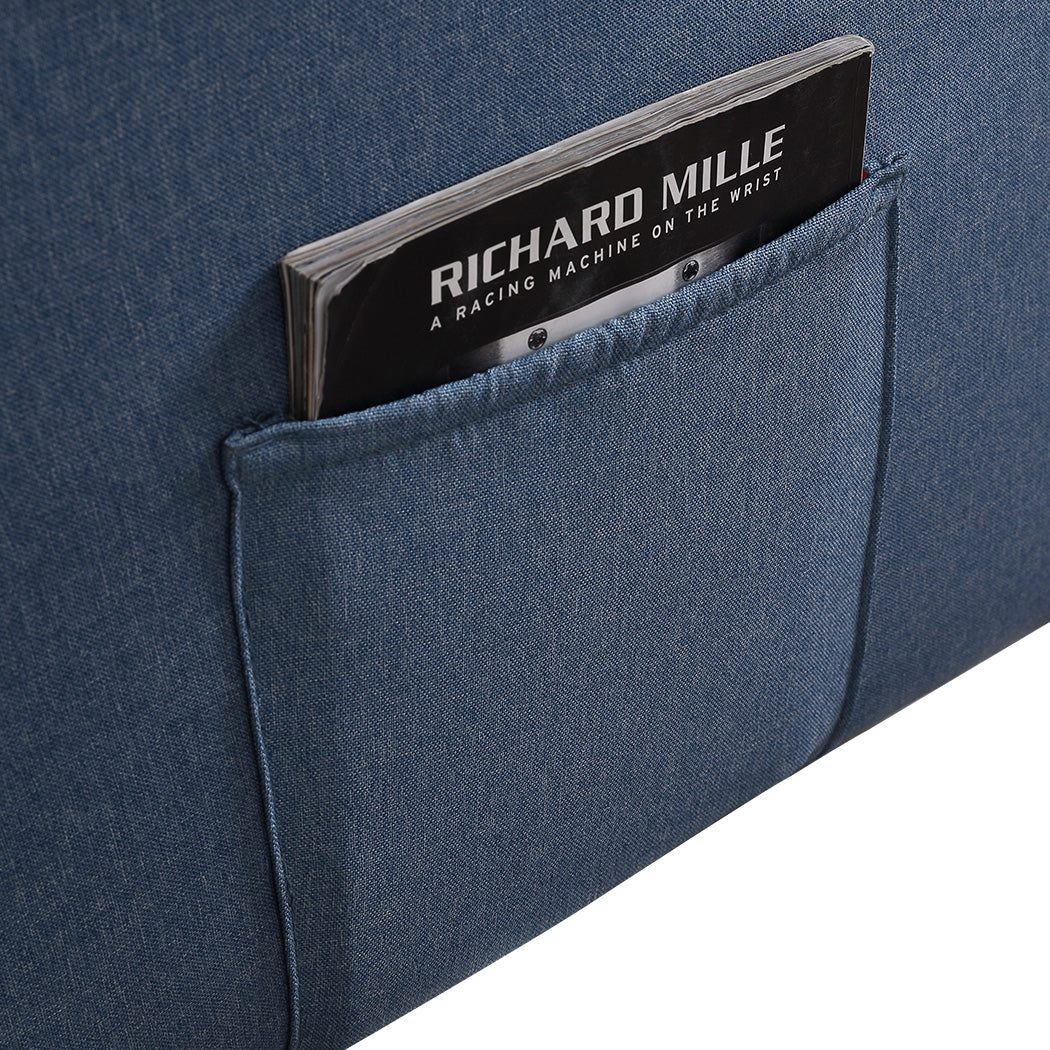 Niamh Massage Chair Recliner Chair Heated Lounge Armchair 360 Swivel - Blue - Nurns