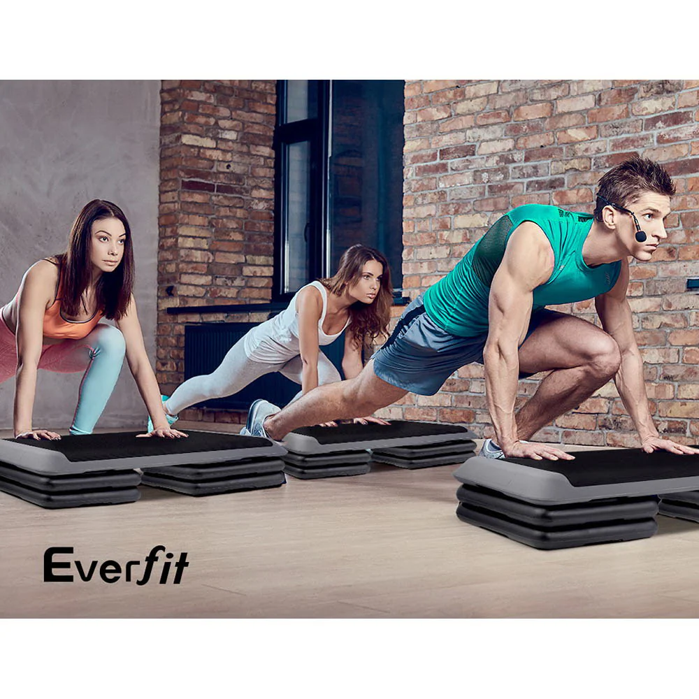Everfit 2X Aerobic Step Riser Exercise Stepper Block Gym Home Fitness - Nurns