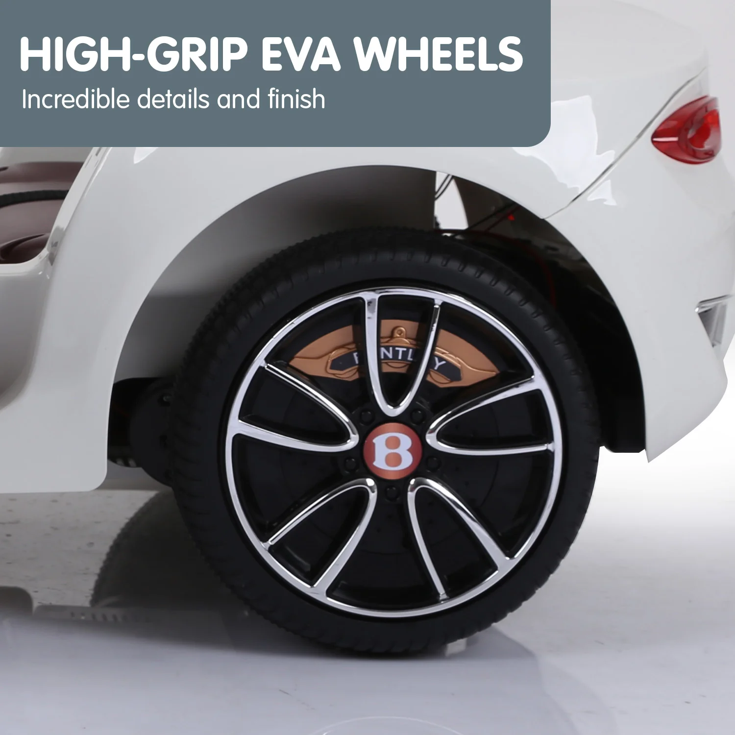 Bentley Exp 12 Speed 6E Licensed Kids Ride On Electric Car Remote Control - White - Nurns