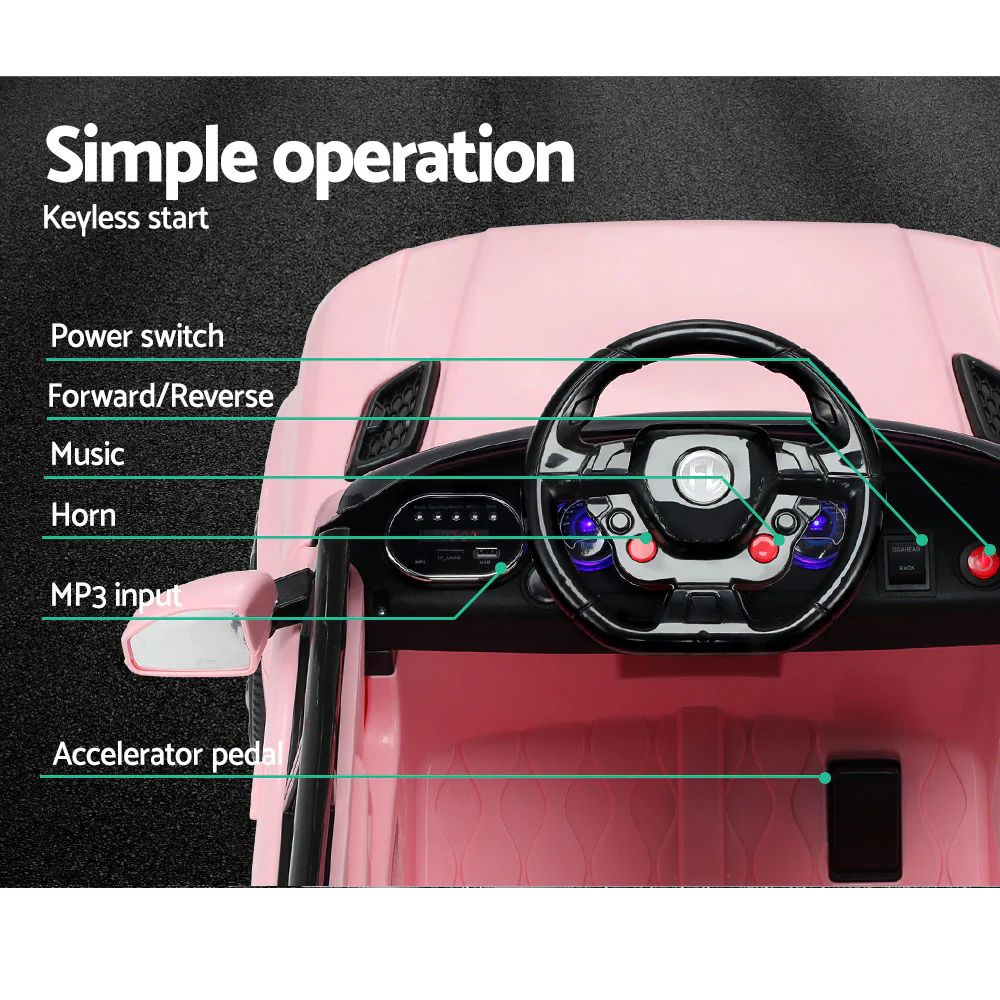 Ride On Car Kids Electric Ride On Cars SUV Remote 12V - Pink - Nurns