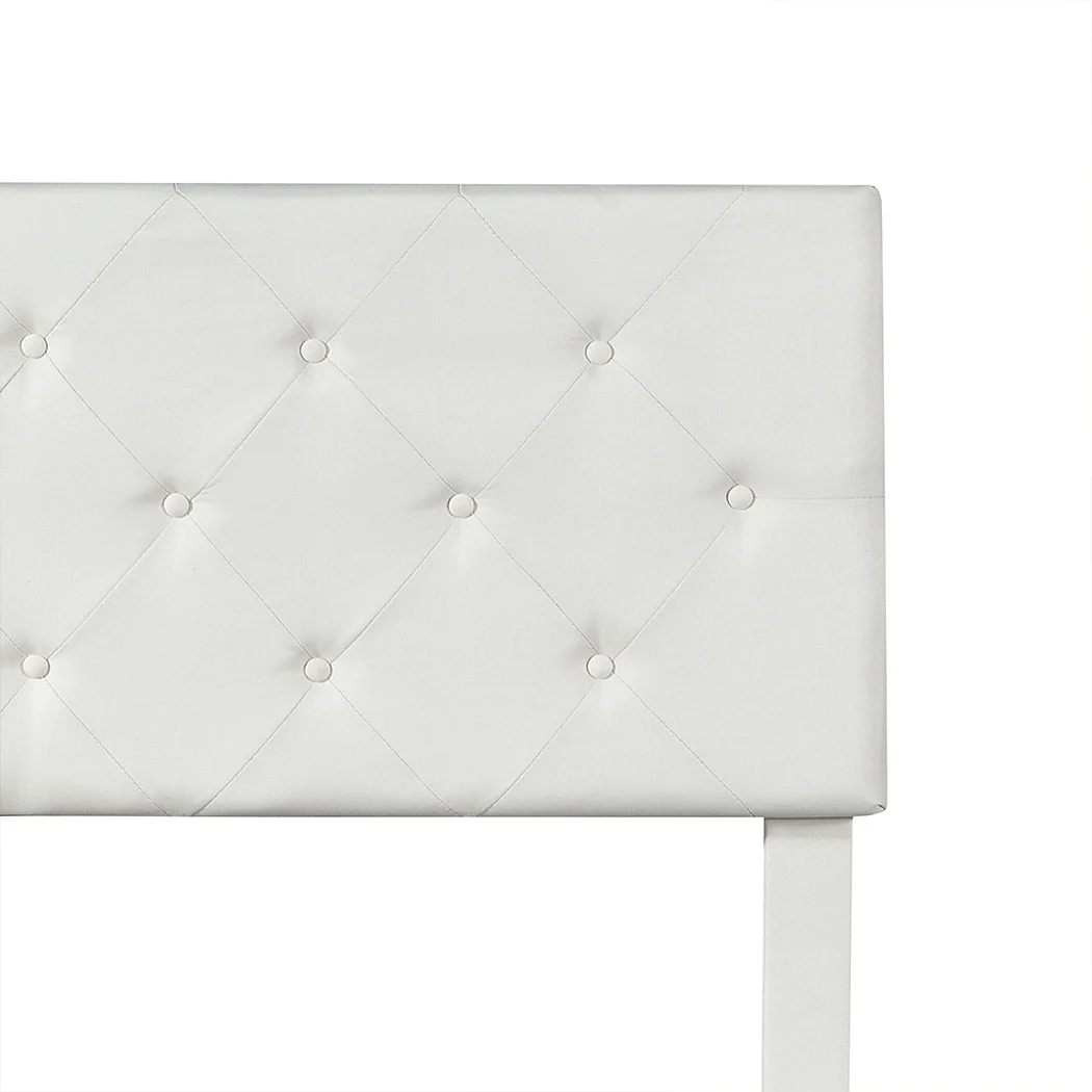 Emilia Bed Frame Tufted 4 Drawer - Cream Queen - Nurns