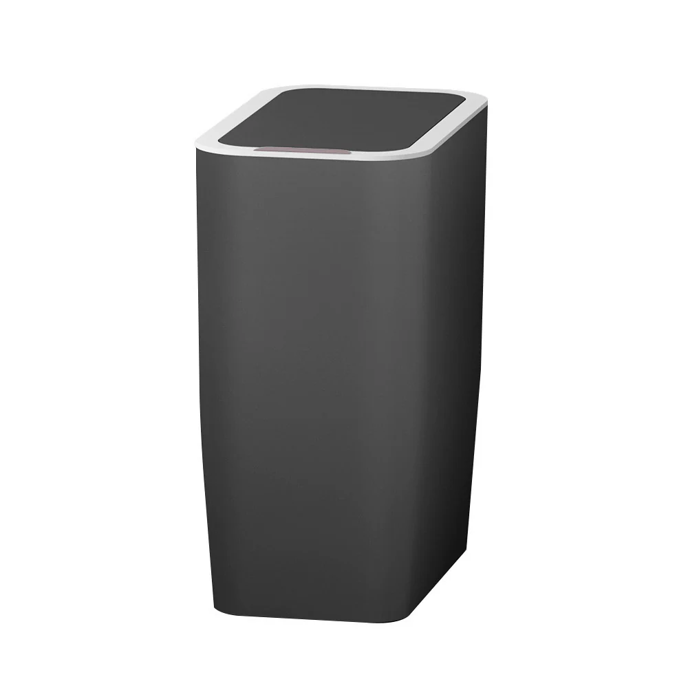 Motion Sensor Bin Automatic Rubbish Bins Waste Trash Can Ash Black 9L - Nurns
