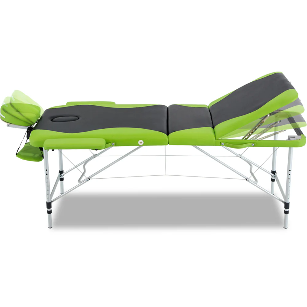 Massage Table 75cm 3 Fold Aluminium Beauty Bed Portable Therapy - Nurns