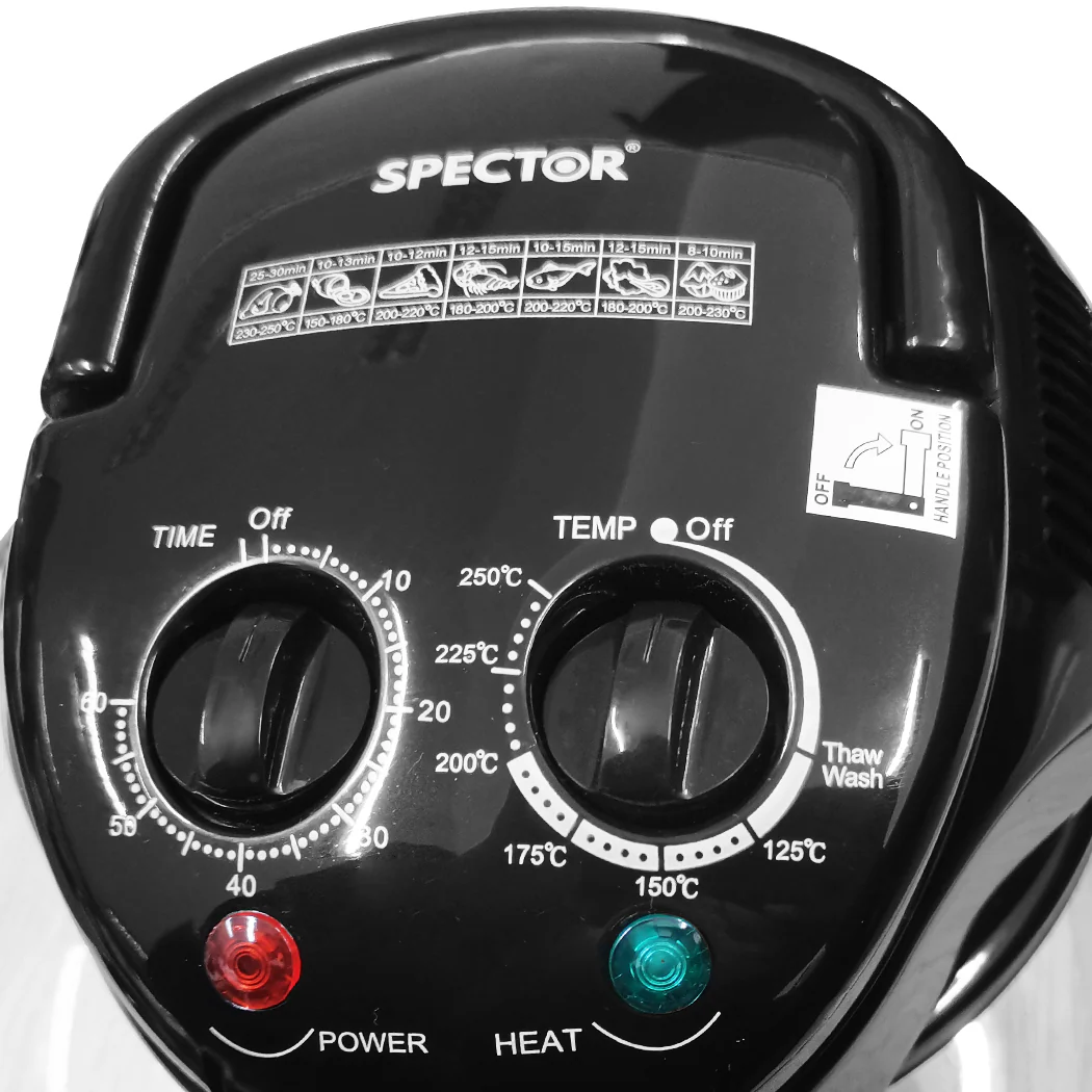 Spector Air Fryer Electric Fryers Oven Black - Nurns