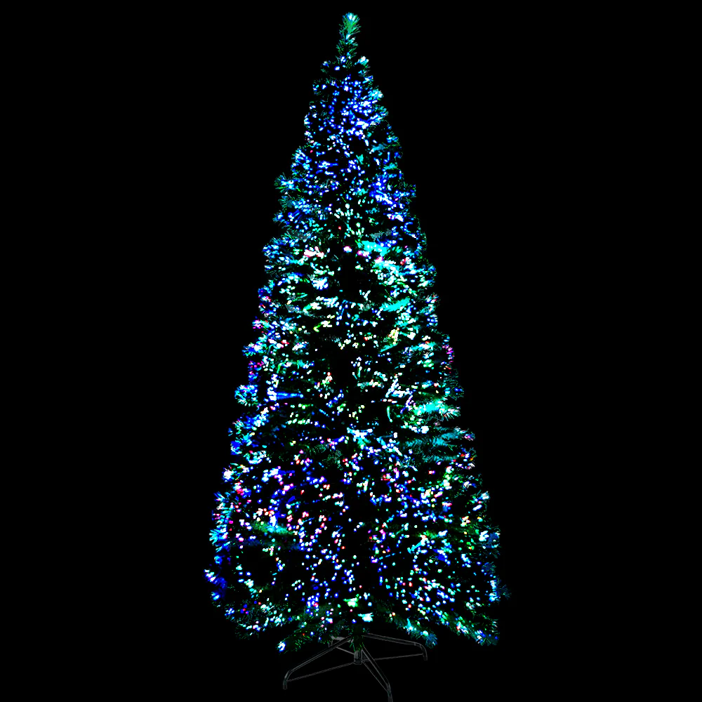 6ft 1.8m 300 Tips Christmas Tree Optic Fibre Xmas tree - Multi Colour - Nurns