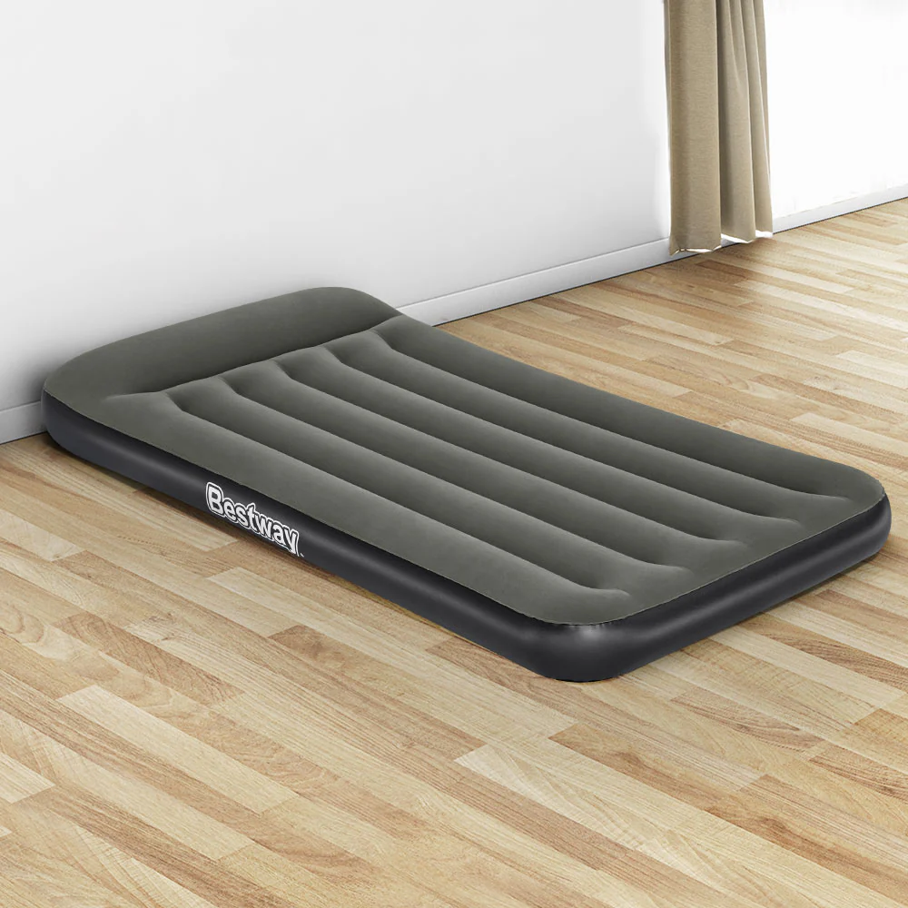 Factory Buys Air Mattress Inflatable Bed 30cm Airbed - Grey Single - Nurns