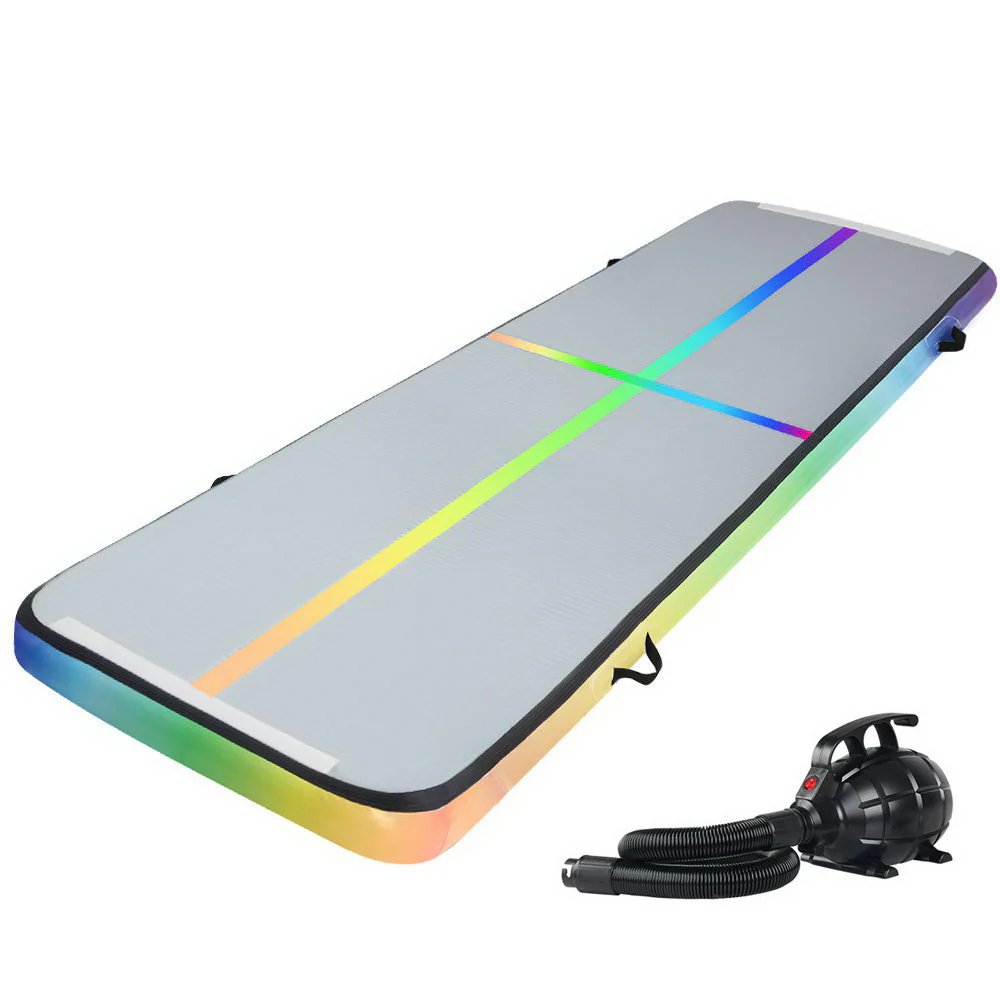 Everfit 4M Air Track Gymnastics Tumbling Exercise Mat Inflatable Mats 20CM Thick + Pump - Nurns