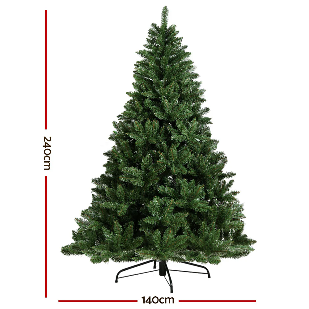 8ft 2.4m 1225 Tips Christmas Tree Green Xmas Tree Decorations - Nurns