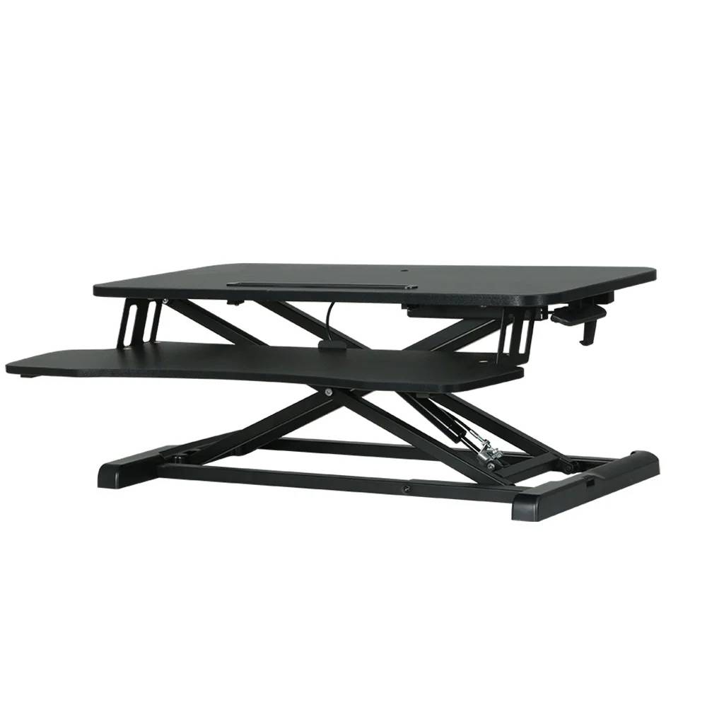 Artiss Standing Desk Riser Height Adjustable Black 80cm - Nurns