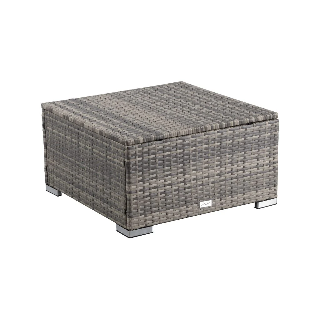 Lauren Outdoor Wicker Ottoman - Grey - Nurns