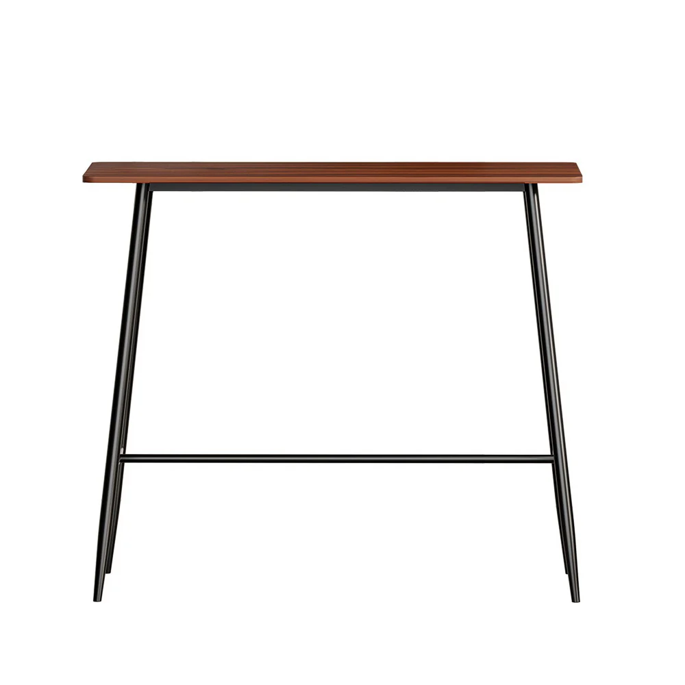 Bar Table Industrial Dining Desk High Wood Kitchen Shelf Wooden Cafe Pub - Nurns