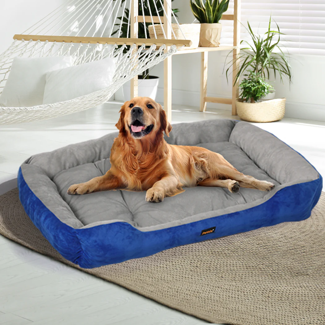 XLarge Dog Beds Pet Mattress Bedding - Navy - Nurns