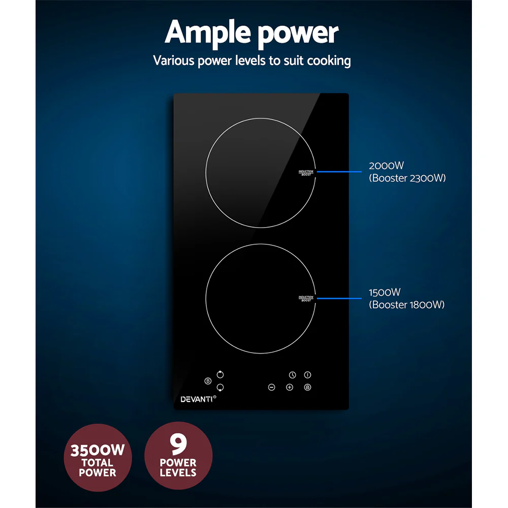 Devanti Induction Cooktop 30cm Electric Cooker - Nurns