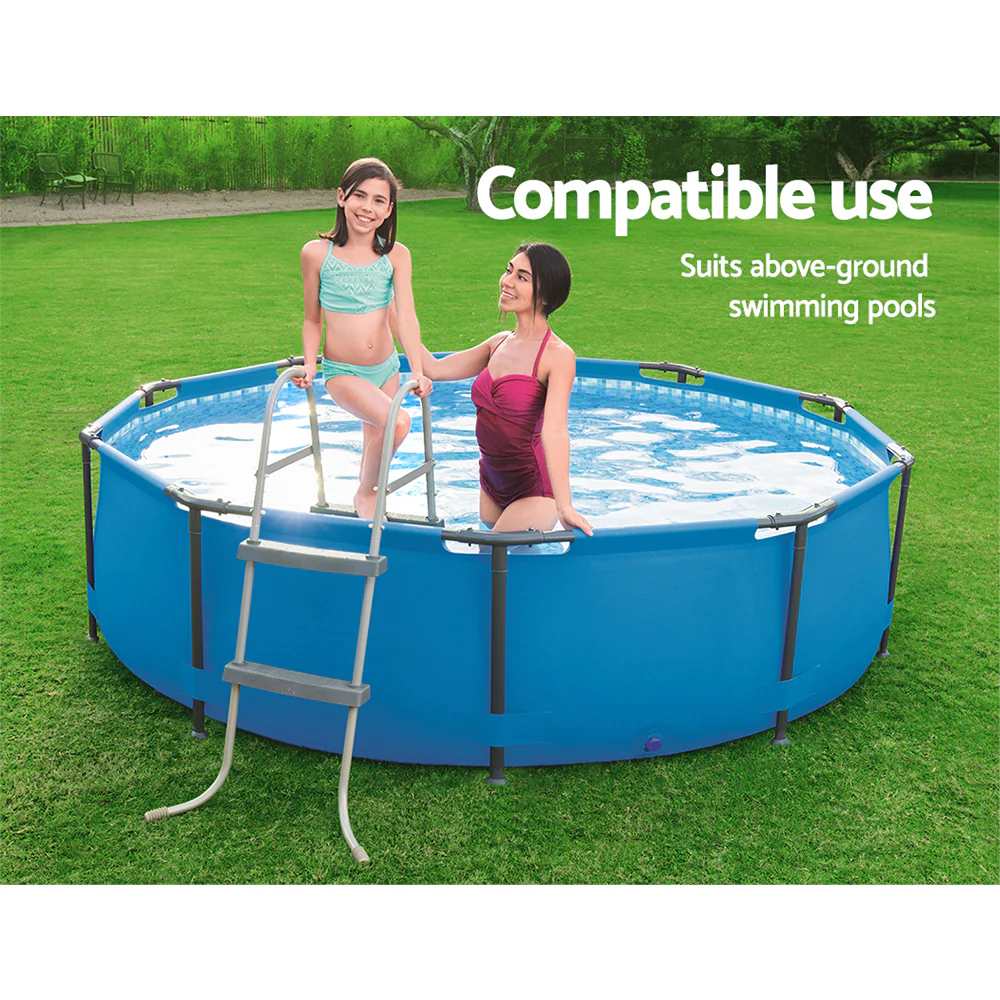 Factory Buys Pool Ladder 84cm 2 Step Above Ground Swimming Pools Removable Steps Stairs - Nurns