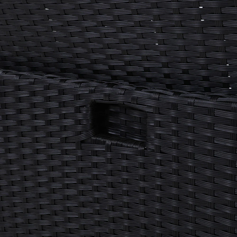 Mitchell 2-Seater Chairs Patio Furniture Wicker Outdoor Lounge Set - Black - Nurns