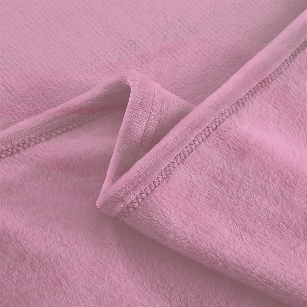 Waylon Throw Ultra-Soft Blanket 320gsm 220x240cm Warm - Pink - Nurns