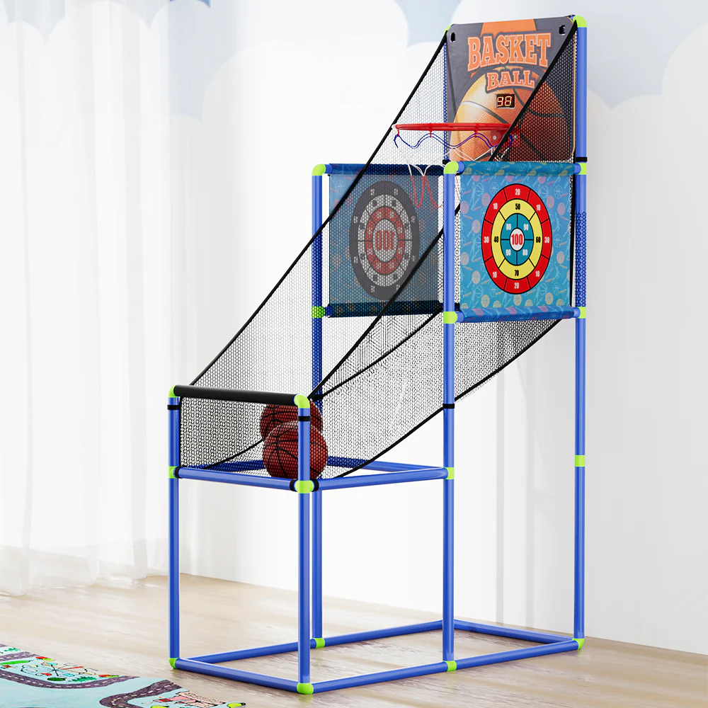 Basketball Game Kids Basketball Hoop Shot Electronic Scorer 3 Games Toy - Nurns